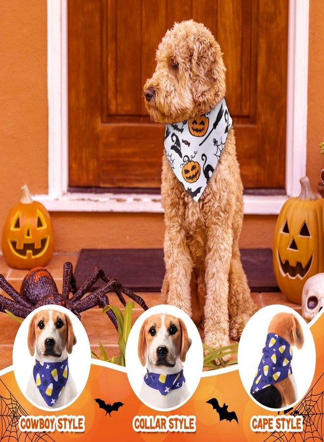 Bunnycool 72 Pcs Halloween Dog Bandanas Bulk Pumpkin Triangle Scarf Cat Bibs Puppy Scarf Pet Bandanas Photo Props Accessories for Puppy Cat Halloween Birthday Party Costume - Image 4